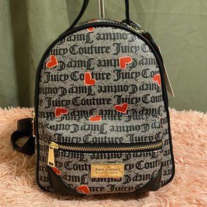 Juicy Couture Gothic Status Heart Backpack- Black